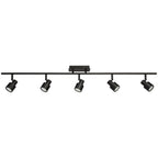 Lincoln 5 Light Adjustable LED Track, Matte Black