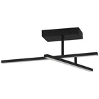 Duo Adjustable LED Semi-Flush, Matte Black / 15W