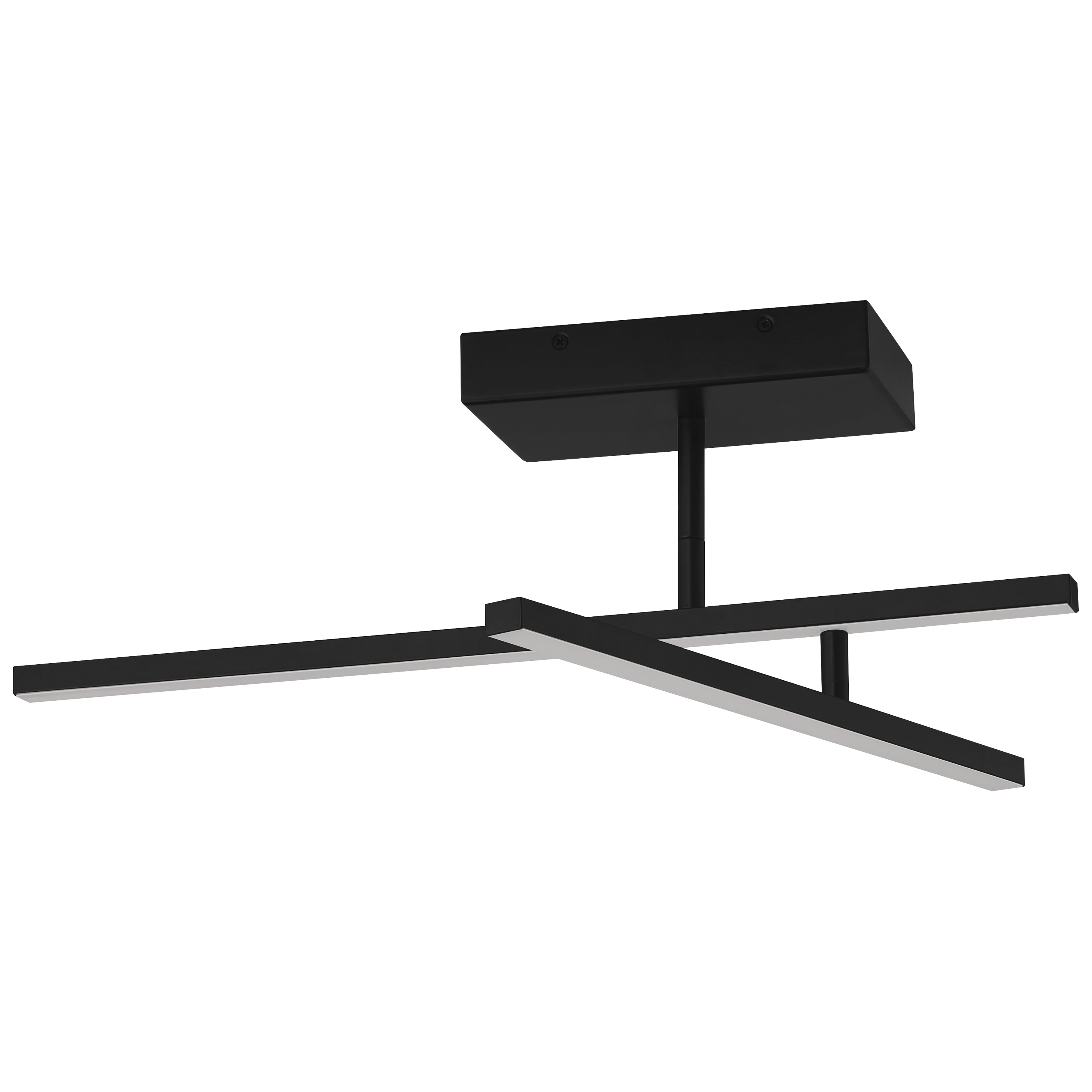 Duo Adjustable LED Semi-Flush, Matte Black / 15W