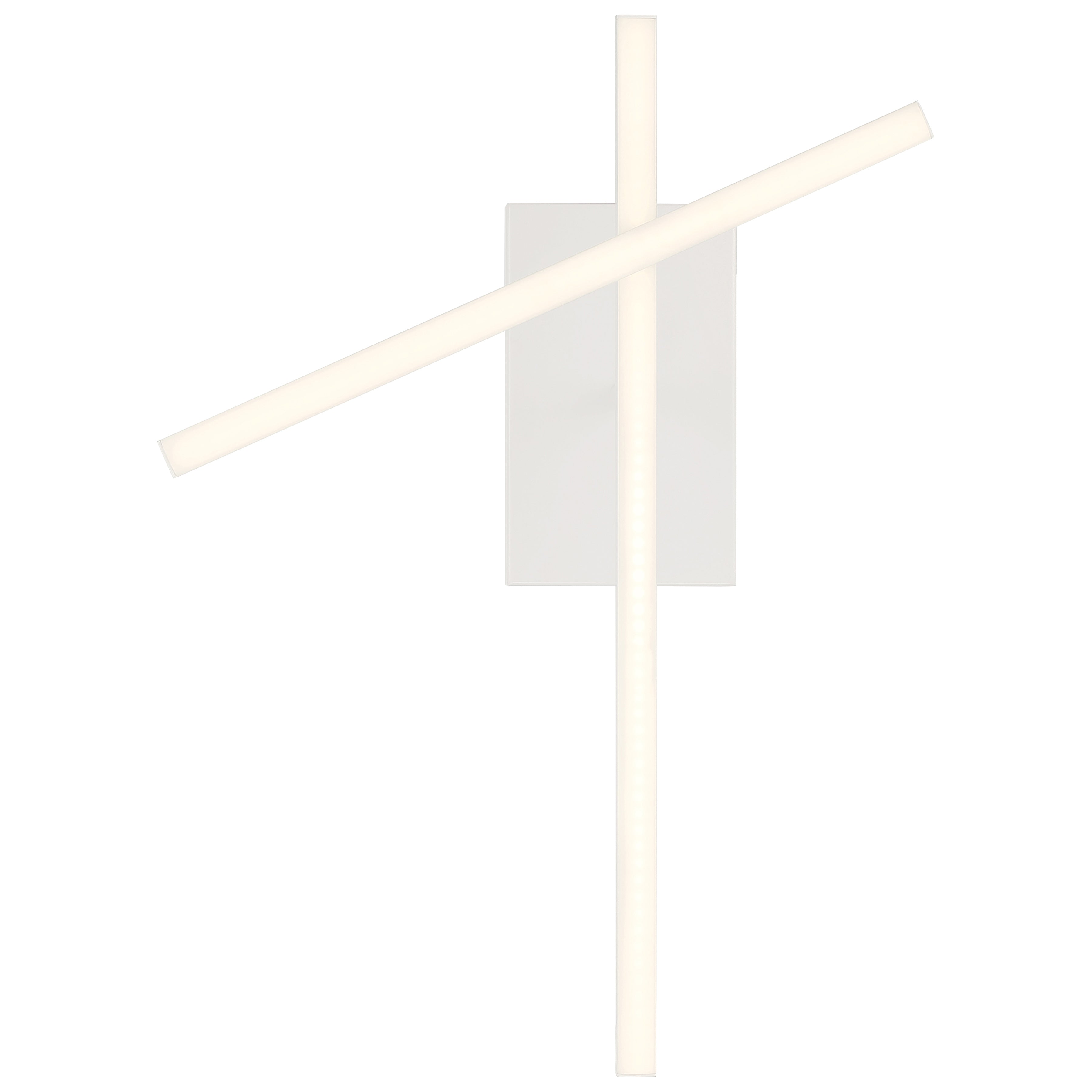 Duo Adjustable LED Semi-Flush, Matte White / 15W
