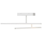 Duo Adjustable LED Semi-Flush, Matte White / 15W