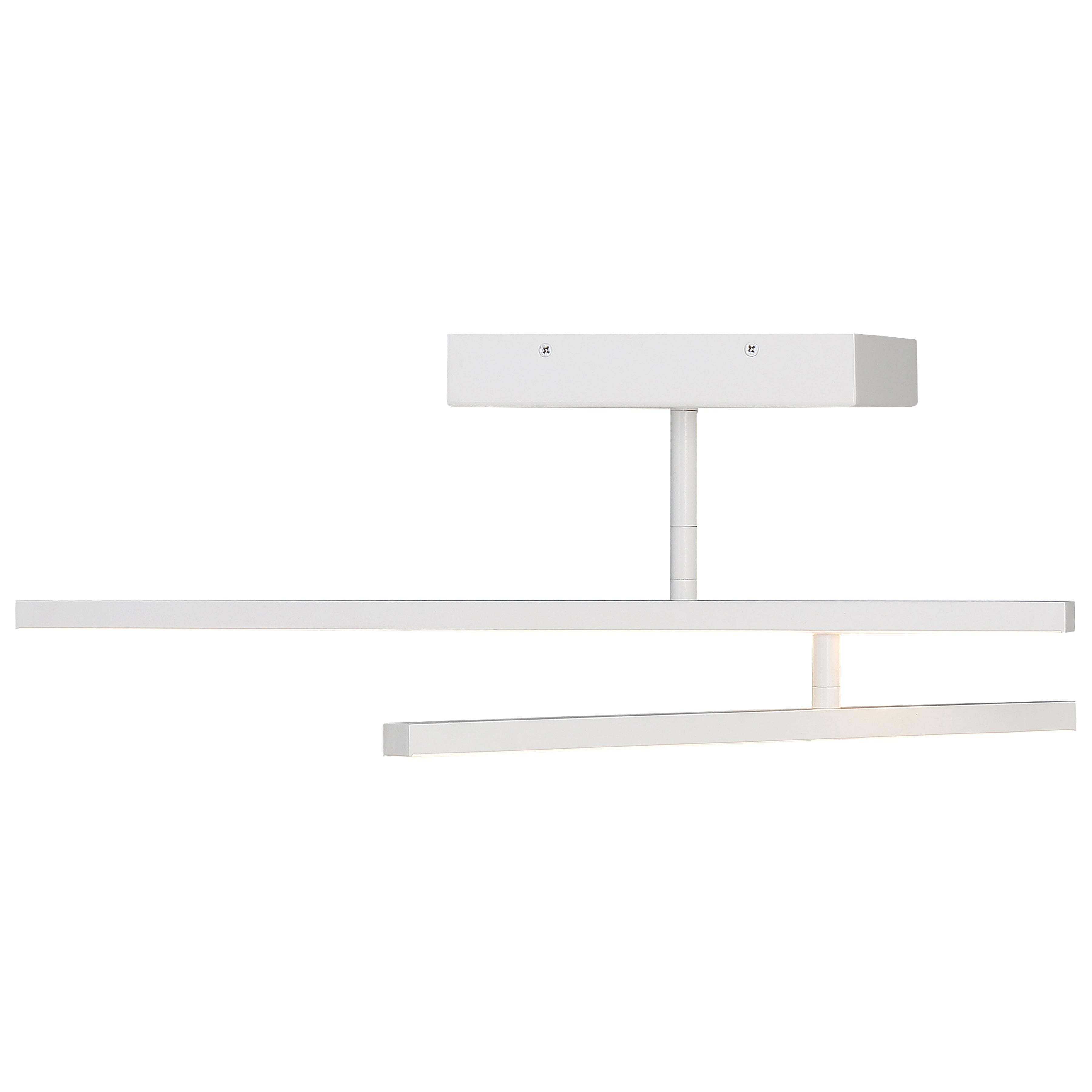 Duo Adjustable LED Semi-Flush, Matte White / 15W