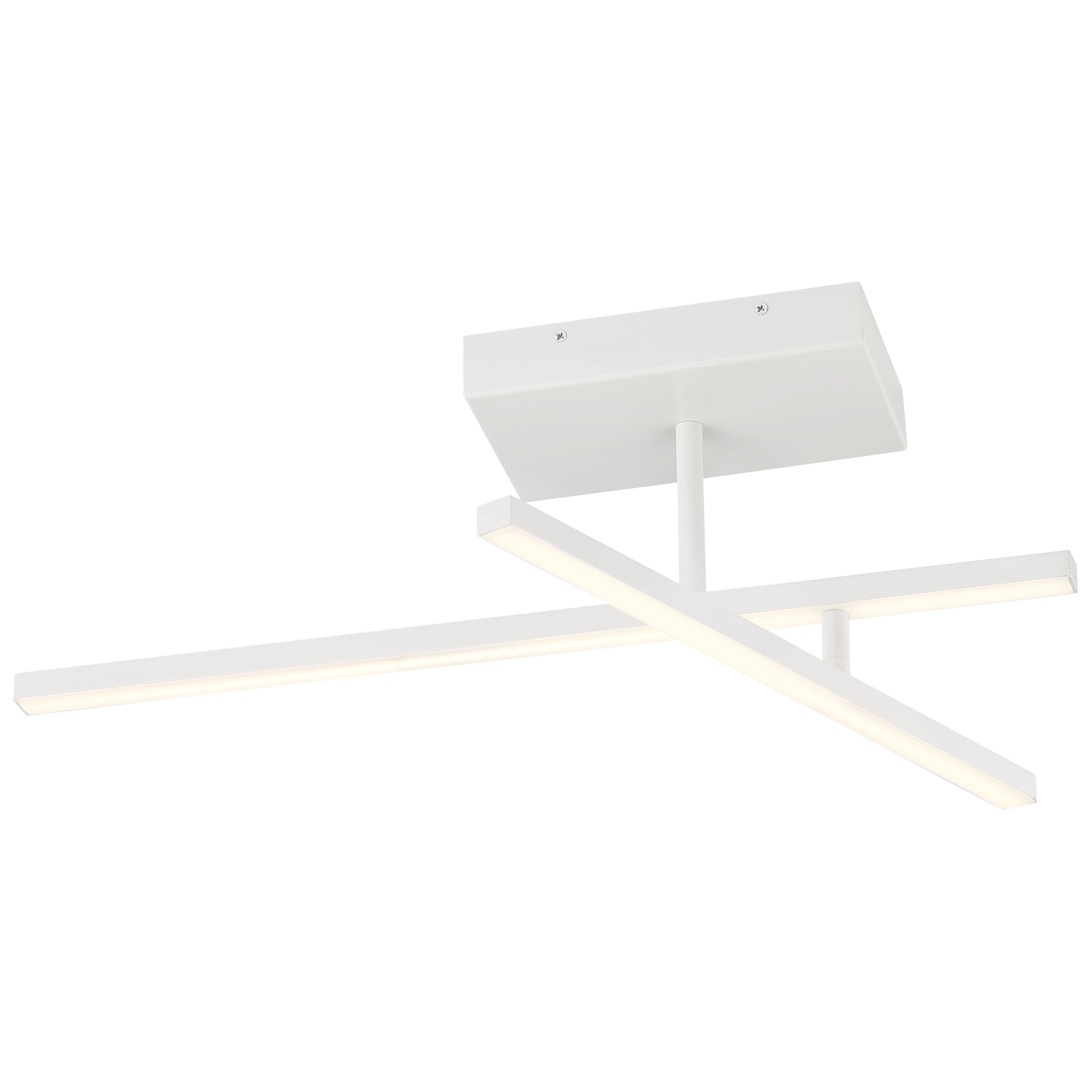Duo Adjustable LED Semi-Flush, Matte White / 15W