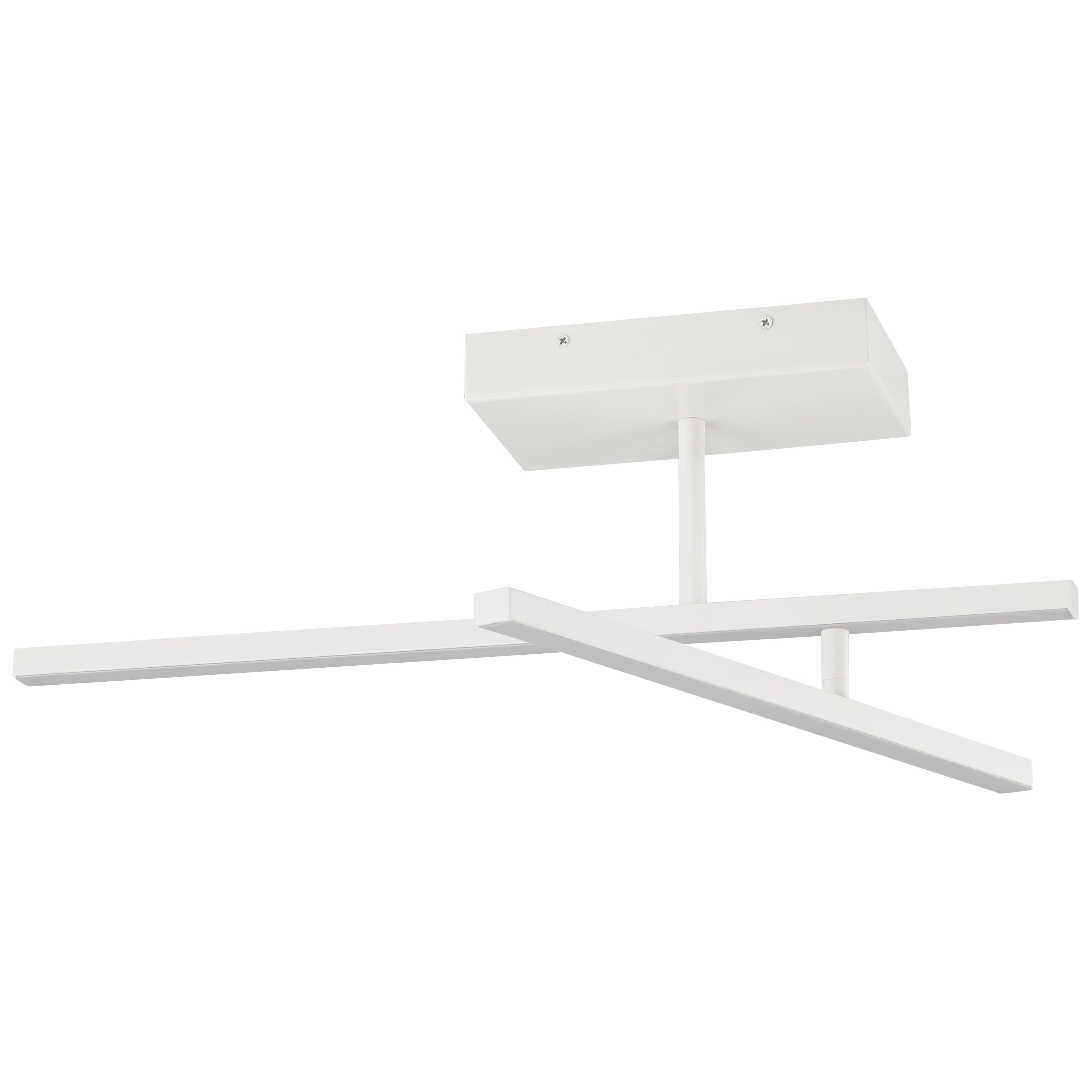 Duo Adjustable LED Semi-Flush, Matte White / 15W