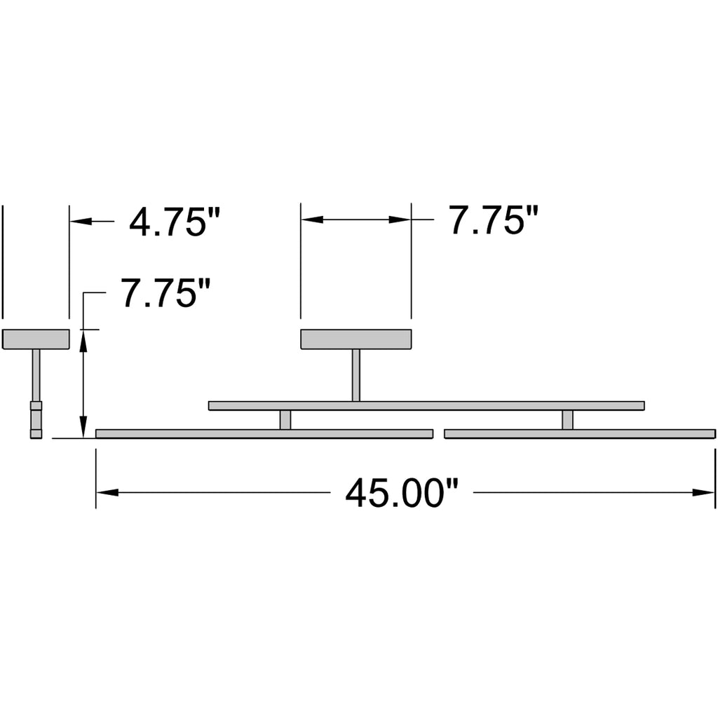 Access Lighting Duo Adjustable LED Semi-Flush, Matte White / 29W, image 7