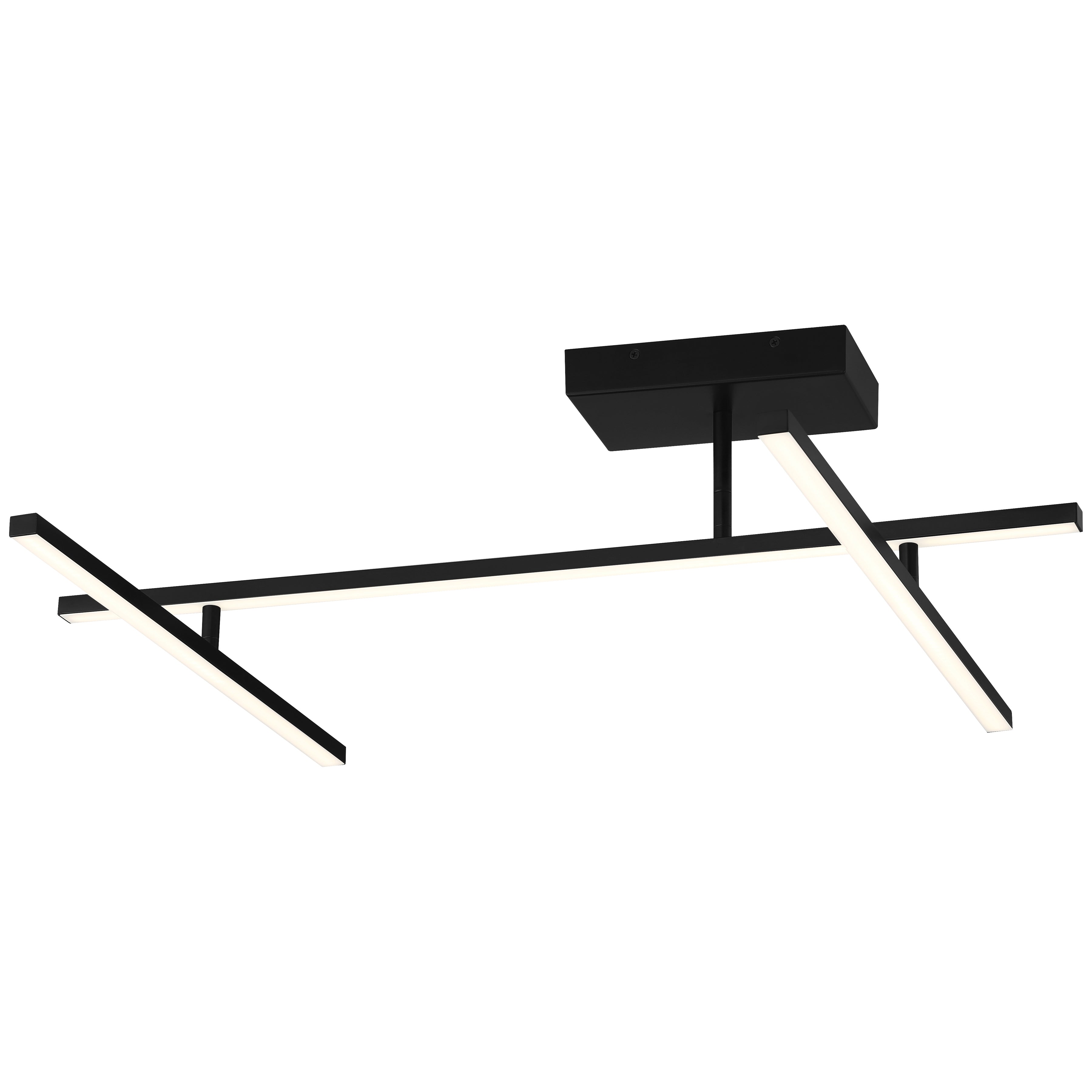 Duo Adjustable LED Semi-Flush, Matte Black / 29W