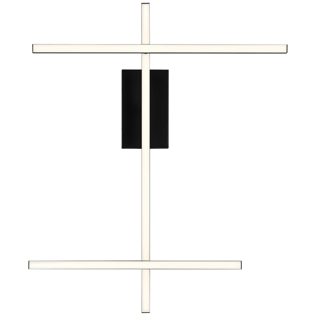 Duo Adjustable LED Semi-Flush, Matte Black / 29W