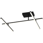 Duo Adjustable LED Semi-Flush, Matte Black / 29W