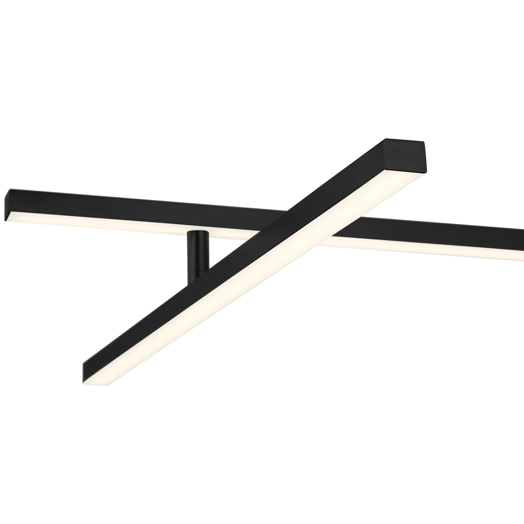 Duo Adjustable LED Semi-Flush, Matte Black / 29W