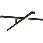 Duo Adjustable LED Semi-Flush, Matte Black / 29W