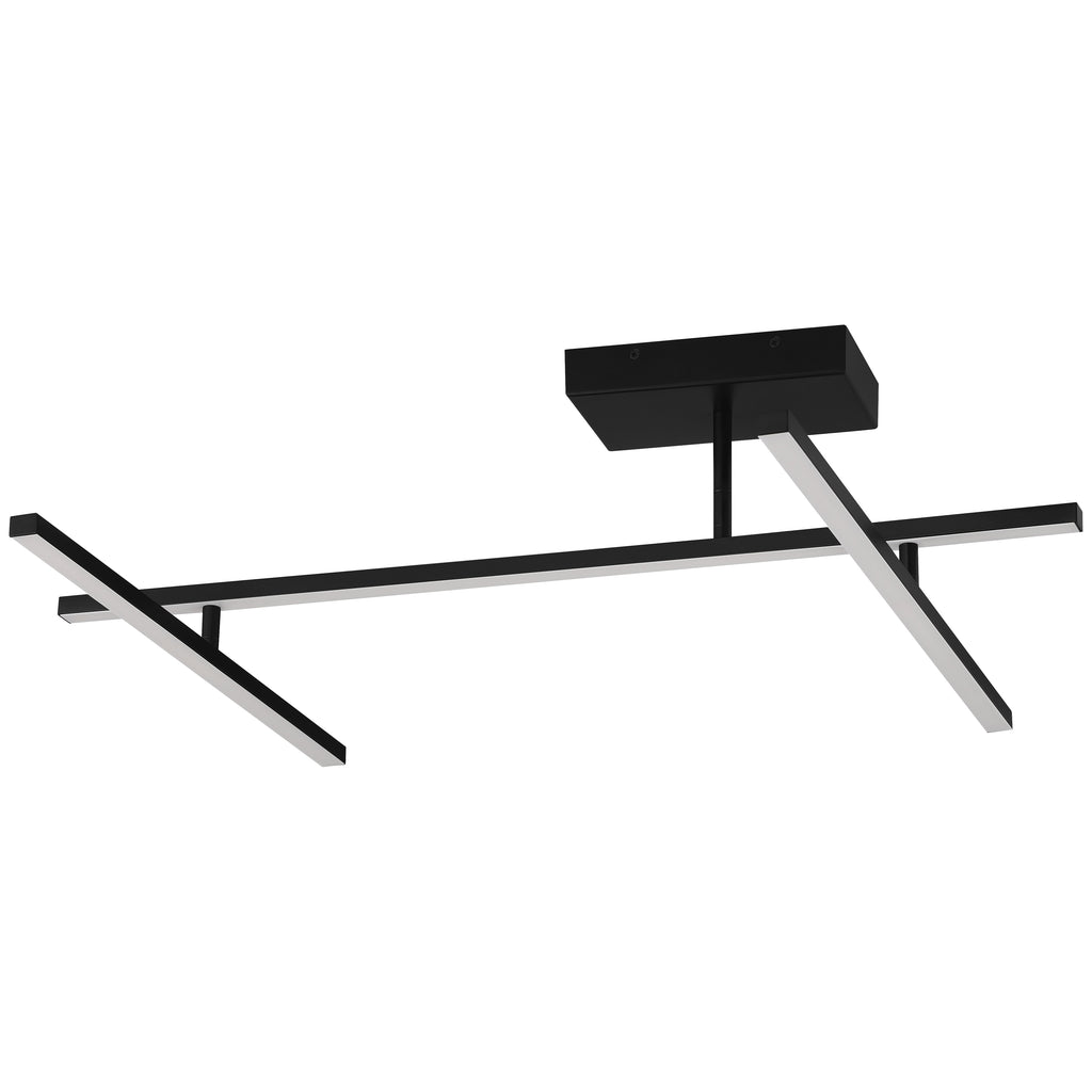 Duo Adjustable LED Semi-Flush, Matte Black / 29W