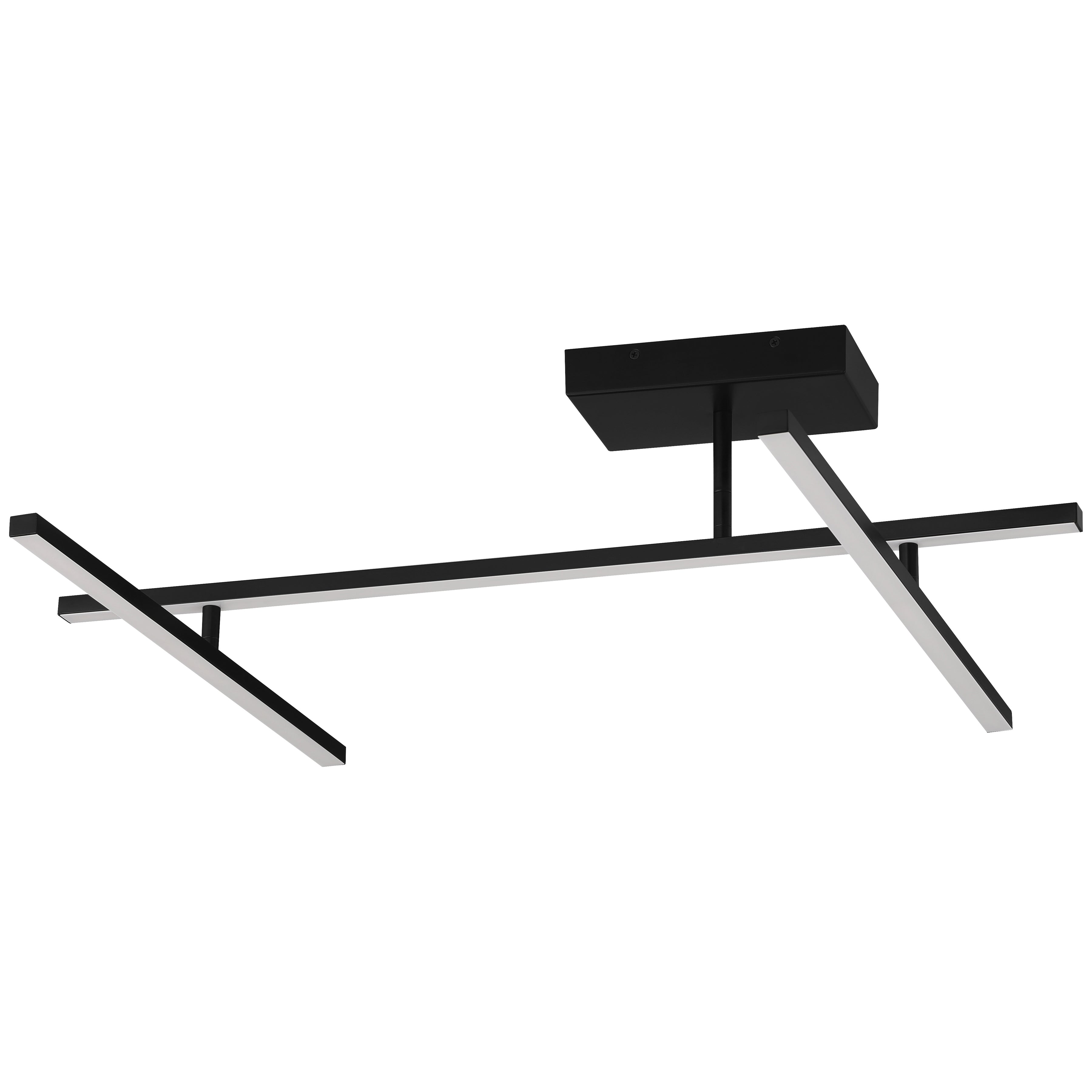 Duo Adjustable LED Semi-Flush, Matte Black / 29W