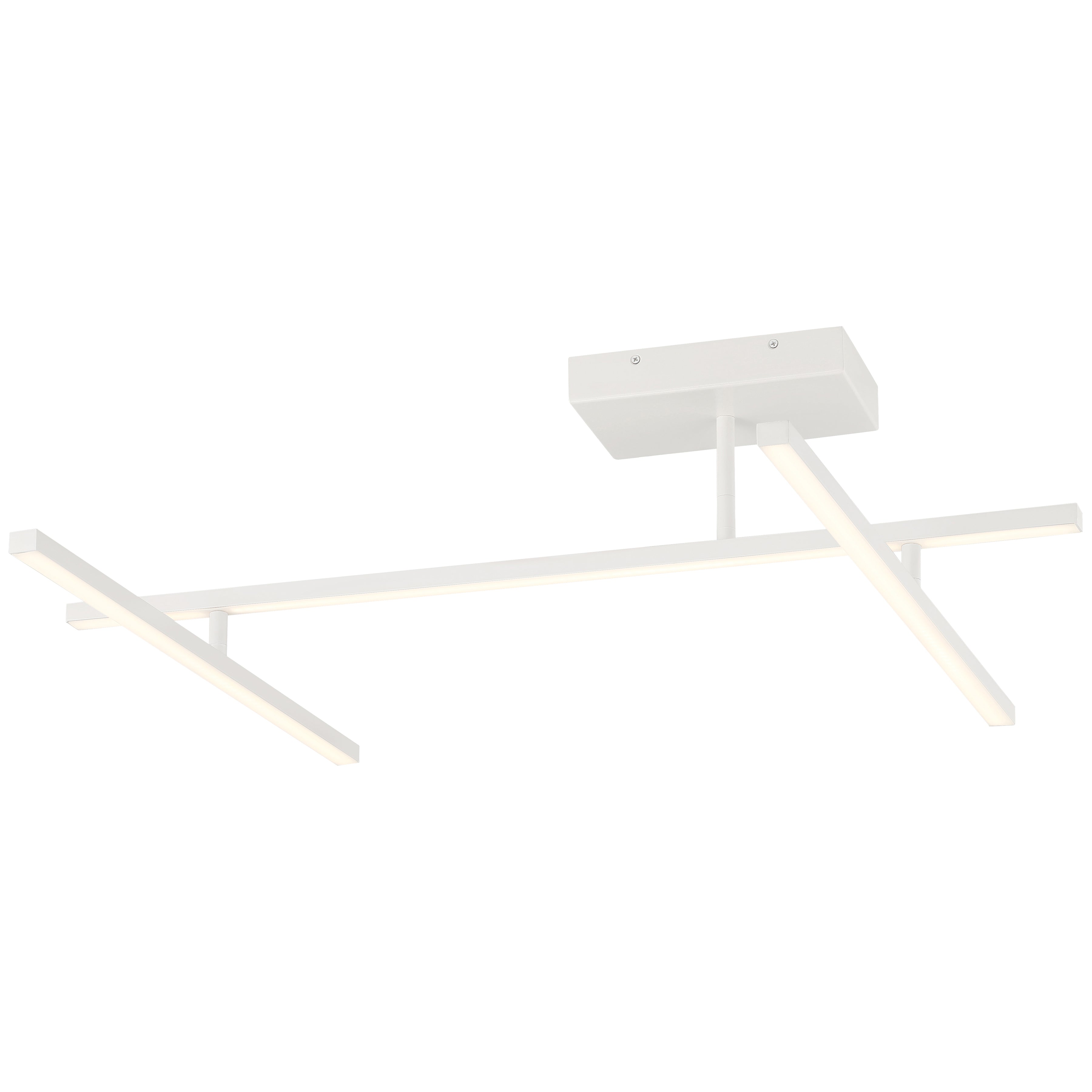 Duo Adjustable LED Semi-Flush, Matte White / 29W