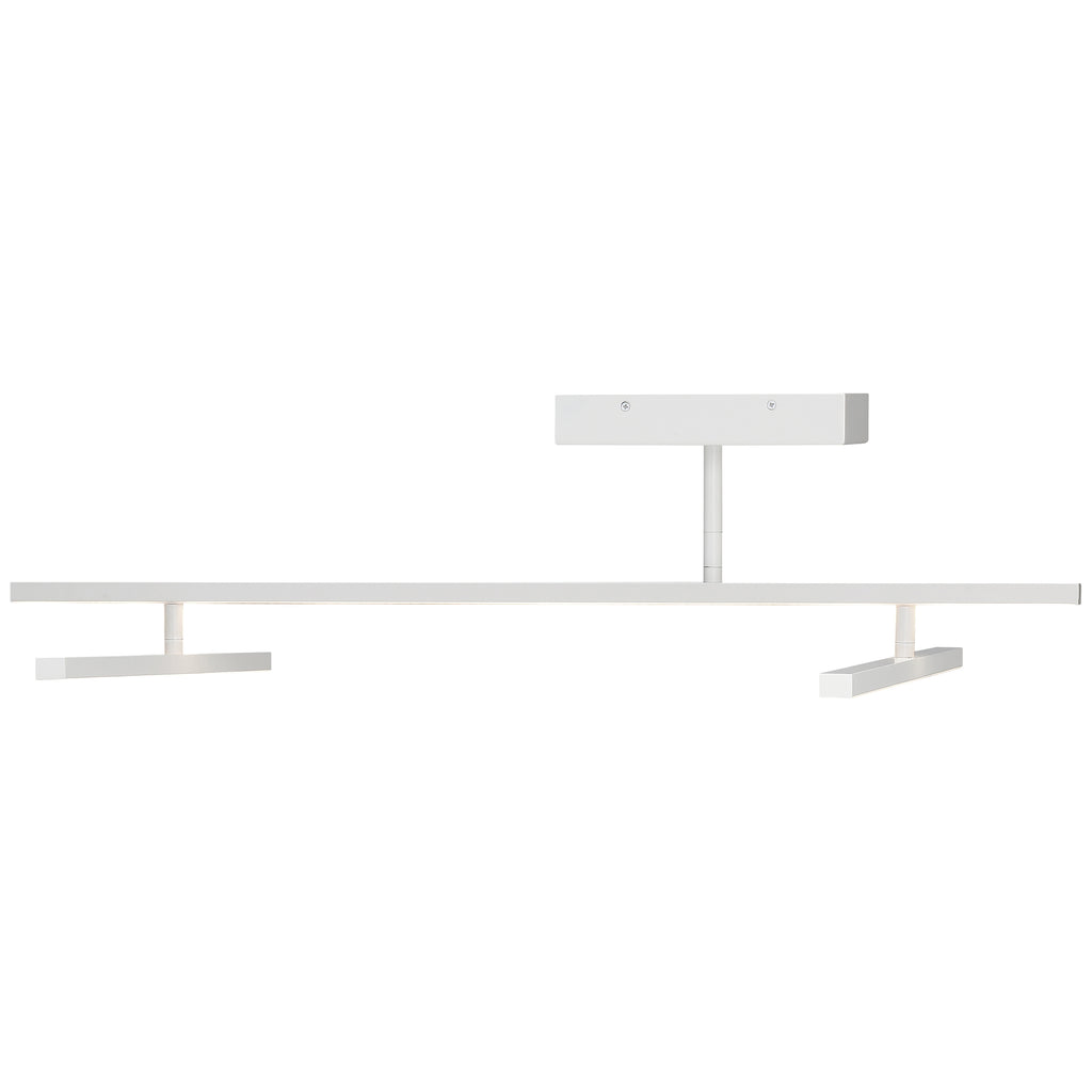 Duo Adjustable LED Semi-Flush, Matte White / 29W