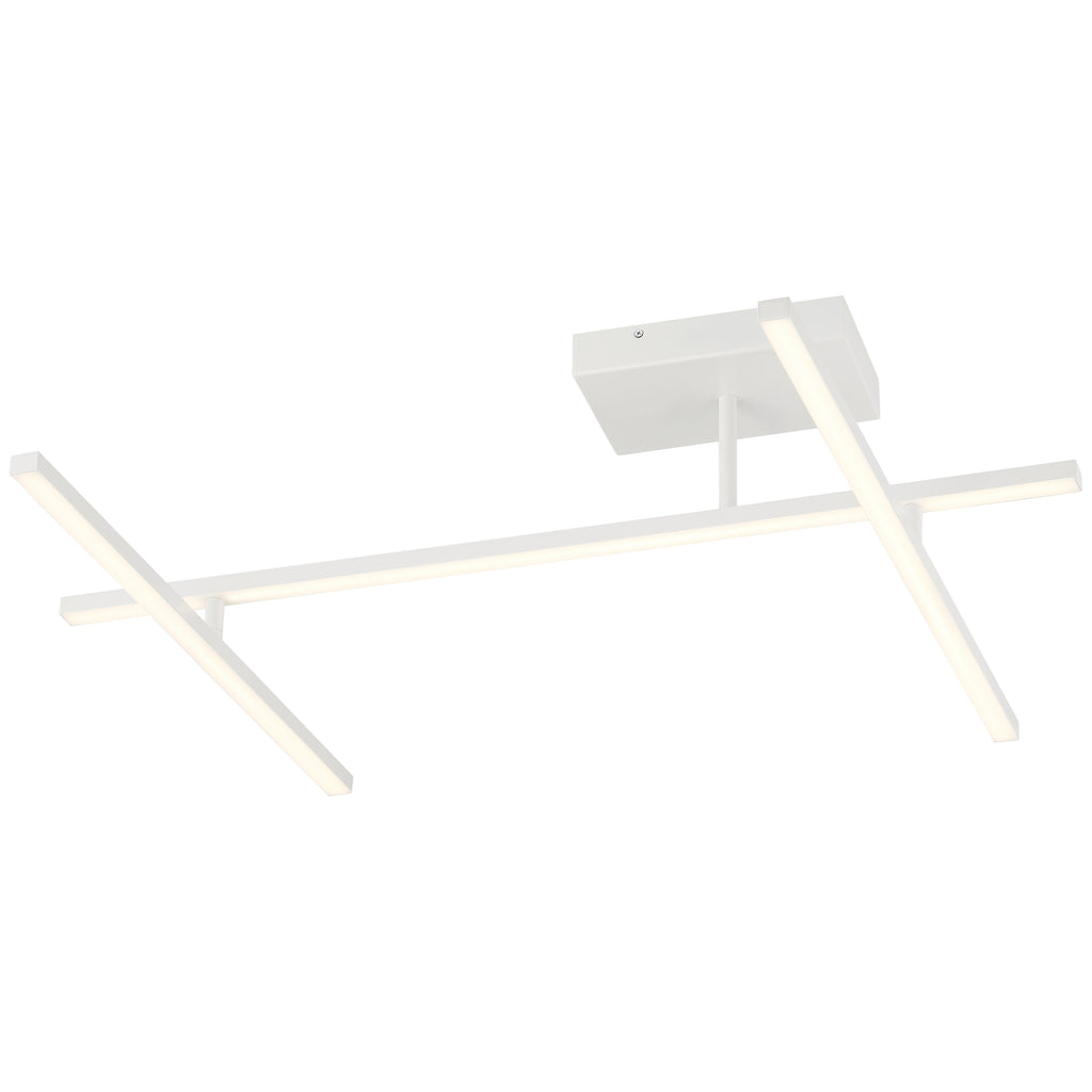 Duo Adjustable LED Semi-Flush, Matte White / 29W