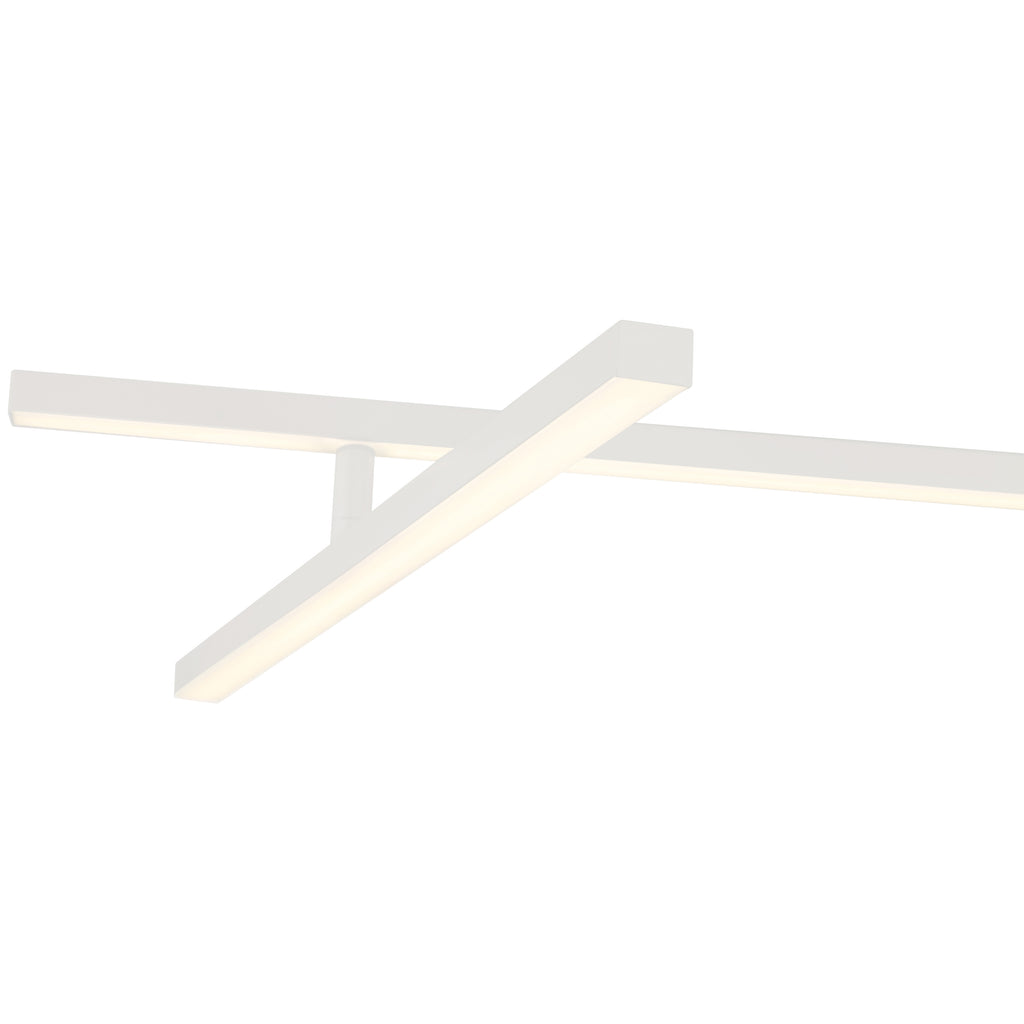 Duo Adjustable LED Semi-Flush, Matte White / 29W
