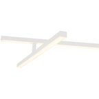 Duo Adjustable LED Semi-Flush, Matte White / 29W