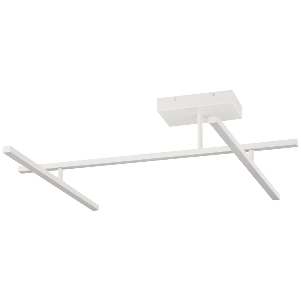 Duo Adjustable LED Semi-Flush, Matte White / 29W