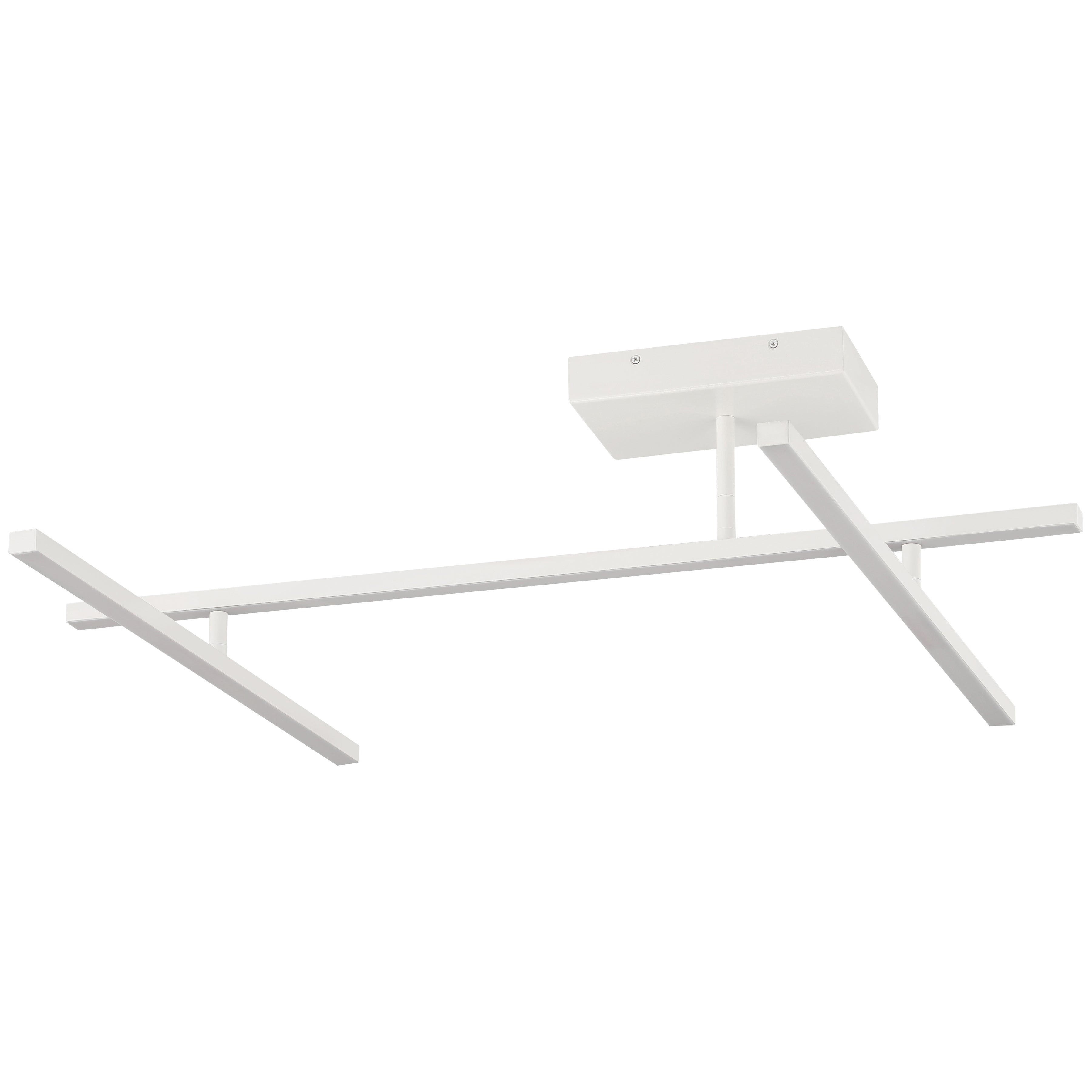 Duo Adjustable LED Semi-Flush, Matte White / 29W