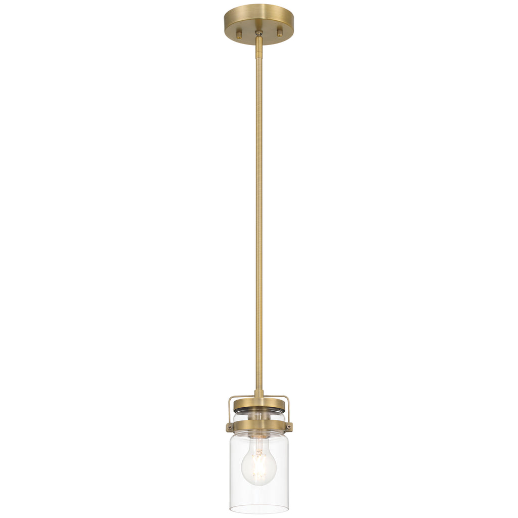Shelby 1 Light Pendant, Brushed Gold