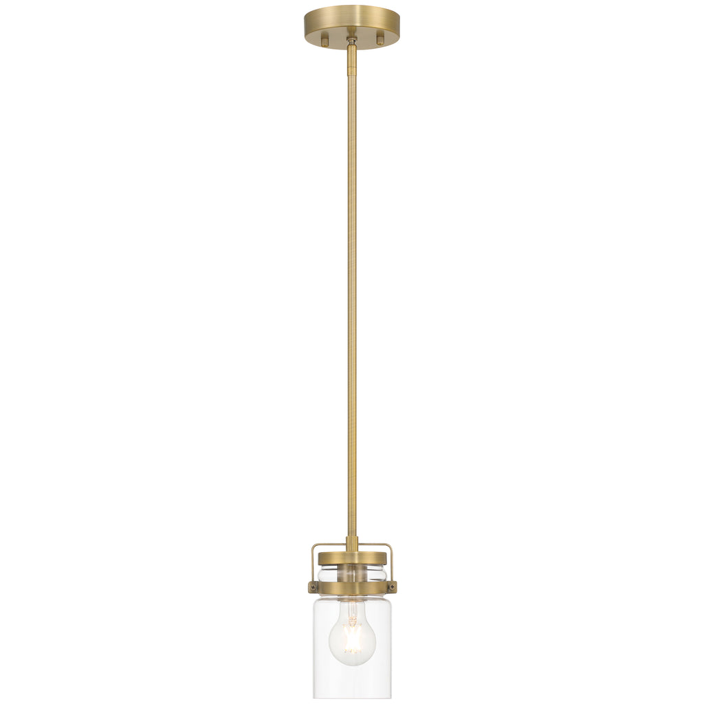 Shelby 1 Light Pendant, Brushed Gold