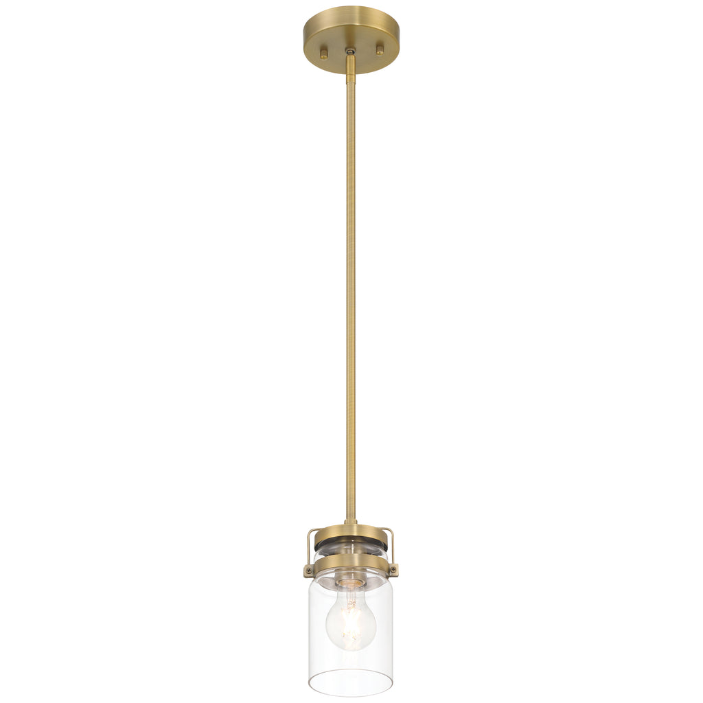 Shelby 1 Light Pendant, Brushed Gold