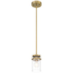 Shelby 1 Light Pendant, Brushed Gold