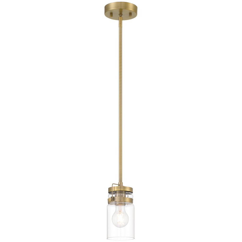 Shelby 1 Light Pendant, Brushed Gold