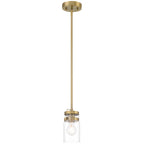 Shelby 1 Light Pendant, Brushed Gold