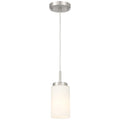 Iris 1 Light Pendant, Brushed Steel