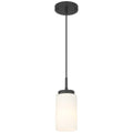 Iris 1 Light Pendant, Matte Black