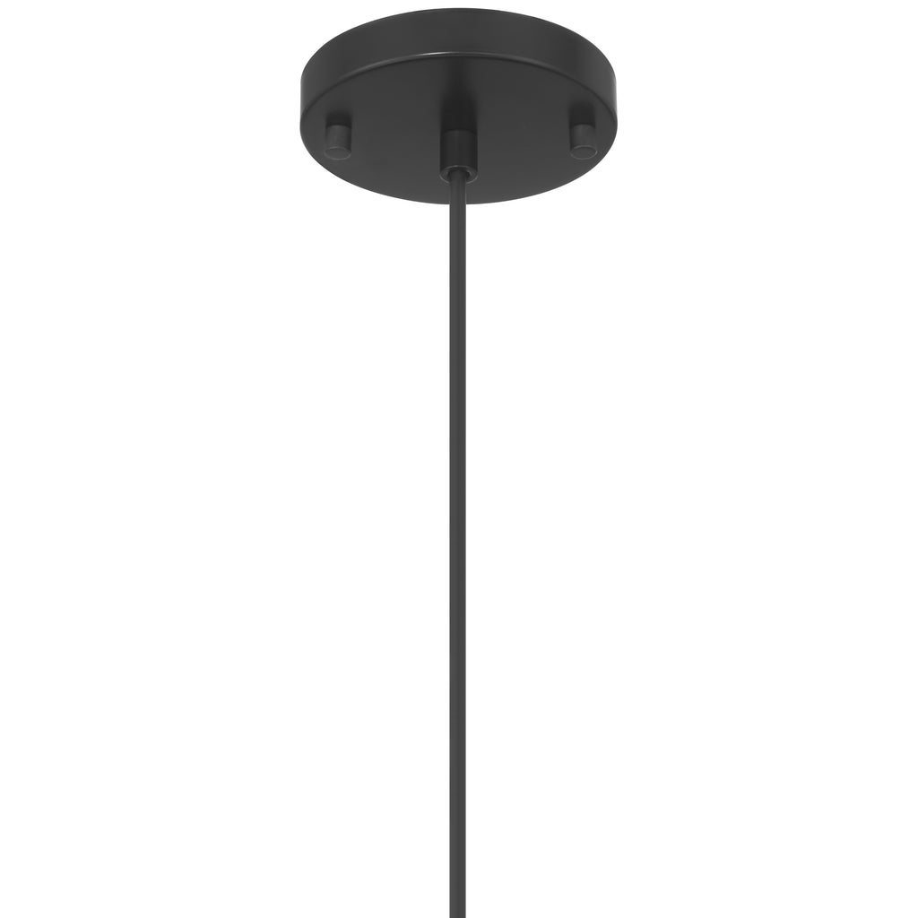 Iris 1 Light Pendant, Matte Black