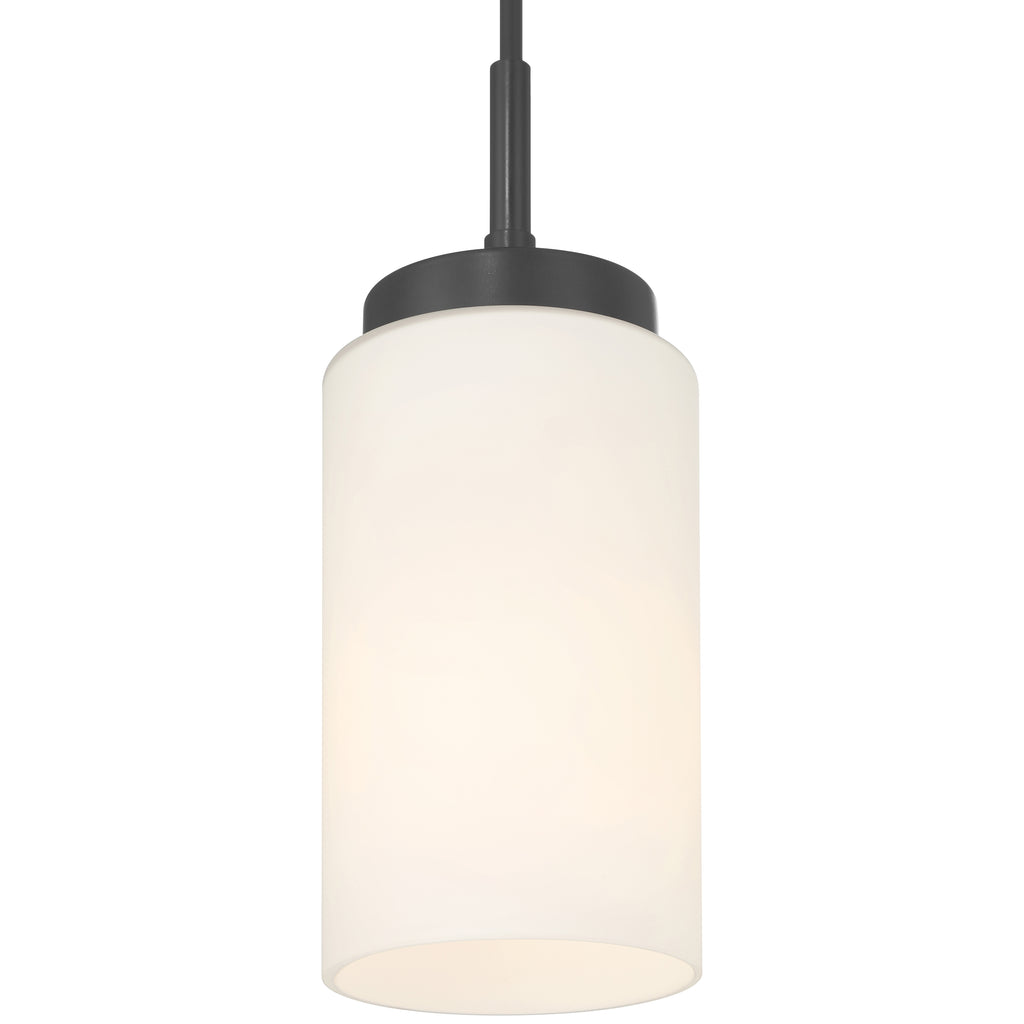 Iris 1 Light Pendant, Matte Black