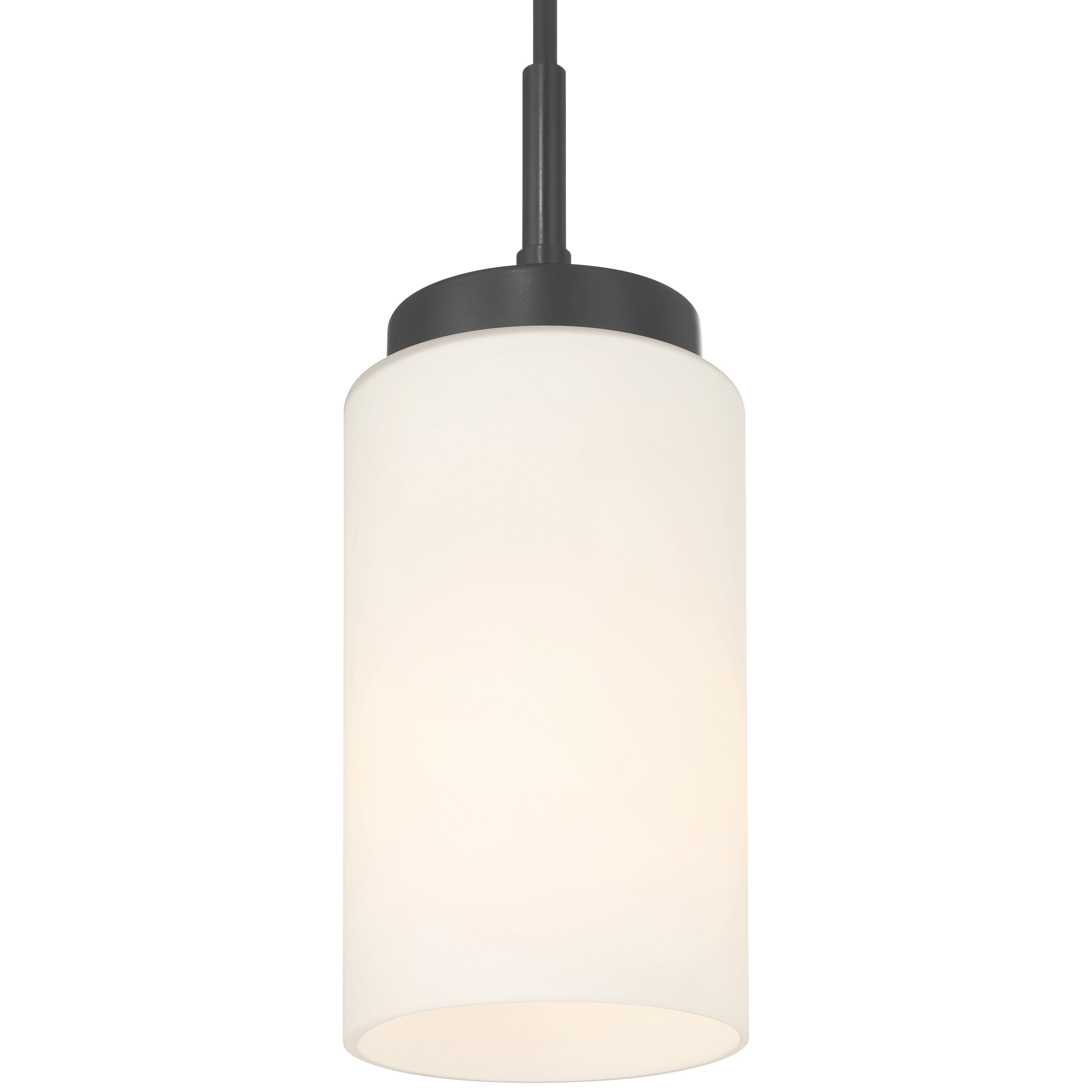 Iris 1 Light Pendant, Matte Black