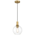 Chantelle 1 Light Pendant, Antique Brushed Brass