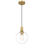 Chantelle 1 Light Pendant, Antique Brushed Brass