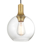 Chantelle 1 Light Pendant, Antique Brushed Brass