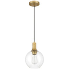 Chantelle 1 Light Pendant, Antique Brushed Brass