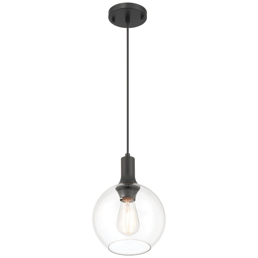 Chantelle 1 Light Pendant, Matte Black