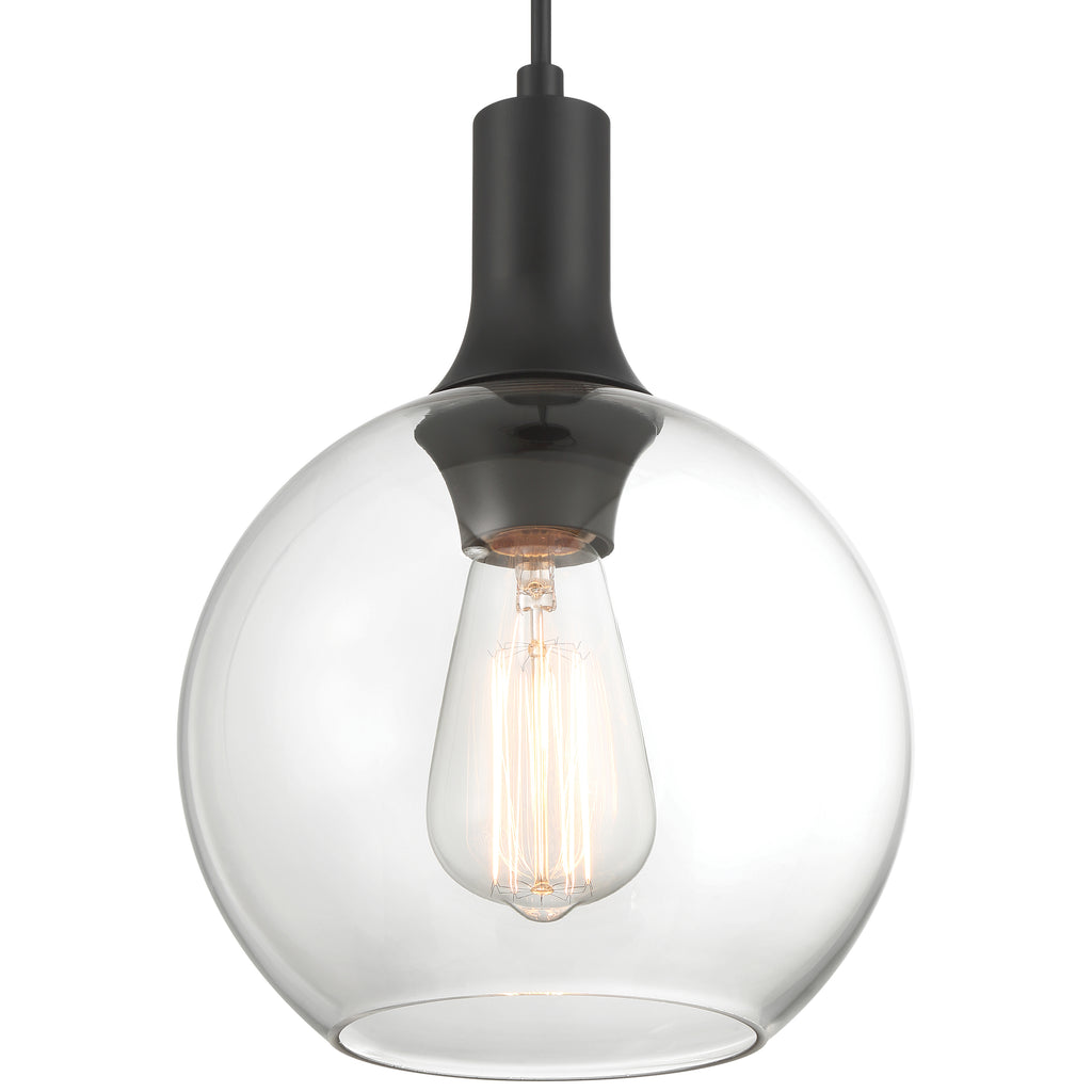 Chantelle 1 Light Pendant, Matte Black