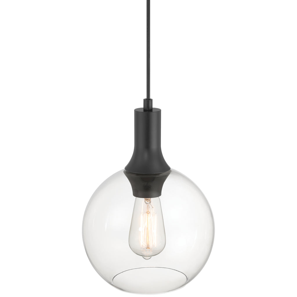 Chantelle 1 Light Pendant, Matte Black