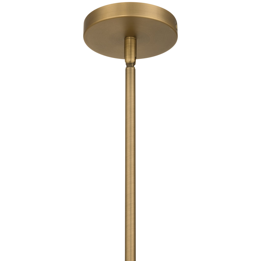 Swirl 1 Light Pendant, Antique Brushed Brass