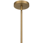 Swirl 1 Light Pendant, Antique Brushed Brass