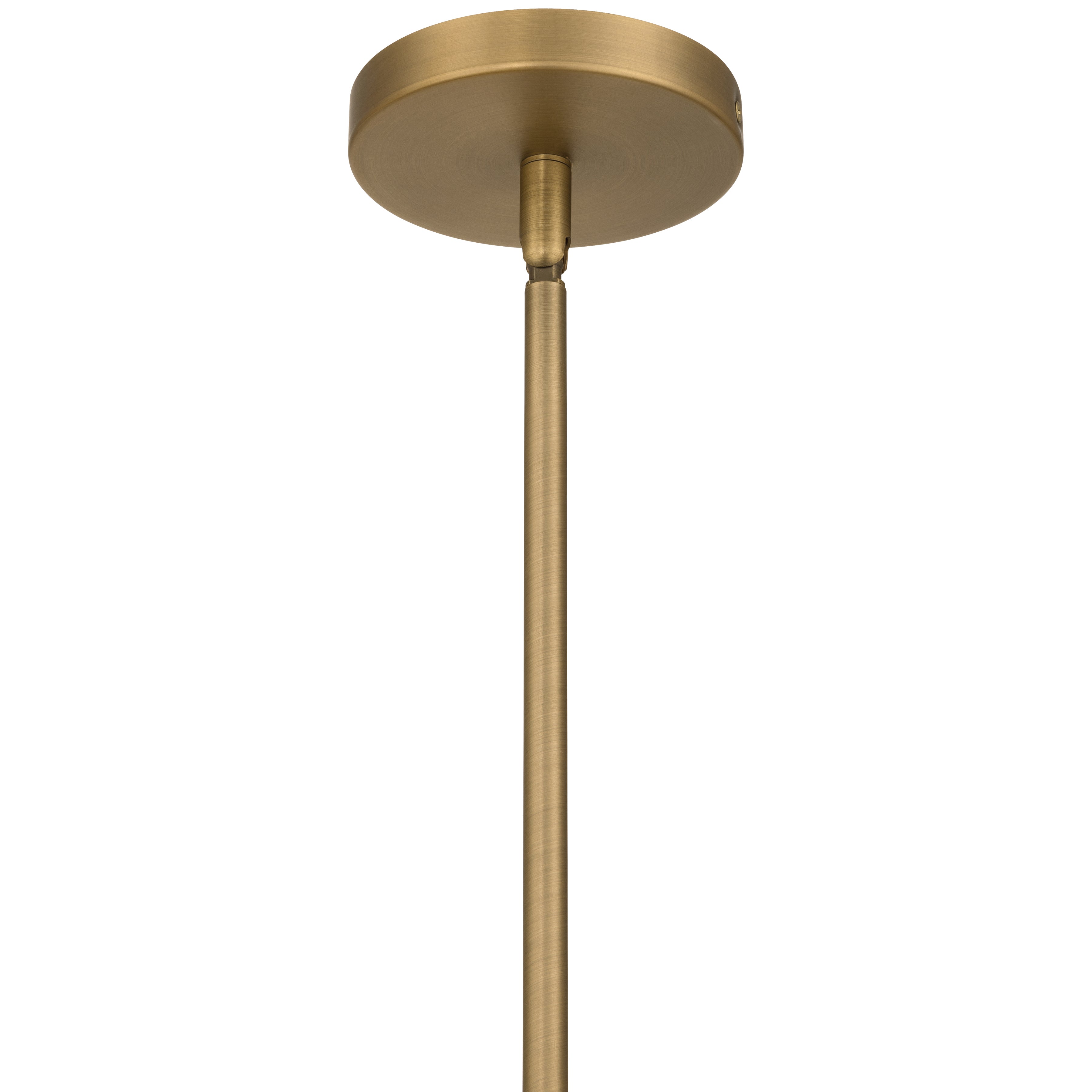 Swirl 1 Light Pendant, Antique Brushed Brass