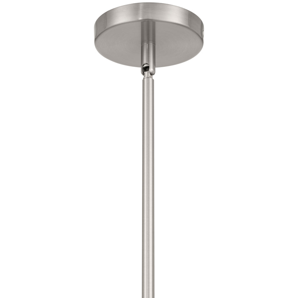 Swirl 1 Light Pendant, Brushed Steel