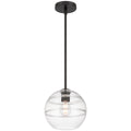 Swirl 1 Light Pendant, Matte Black
