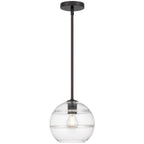 Swirl 1 Light Pendant, Matte Black