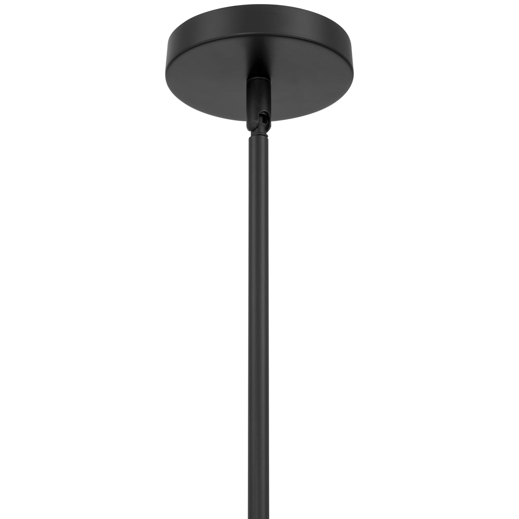 Swirl 1 Light Pendant, Matte Black