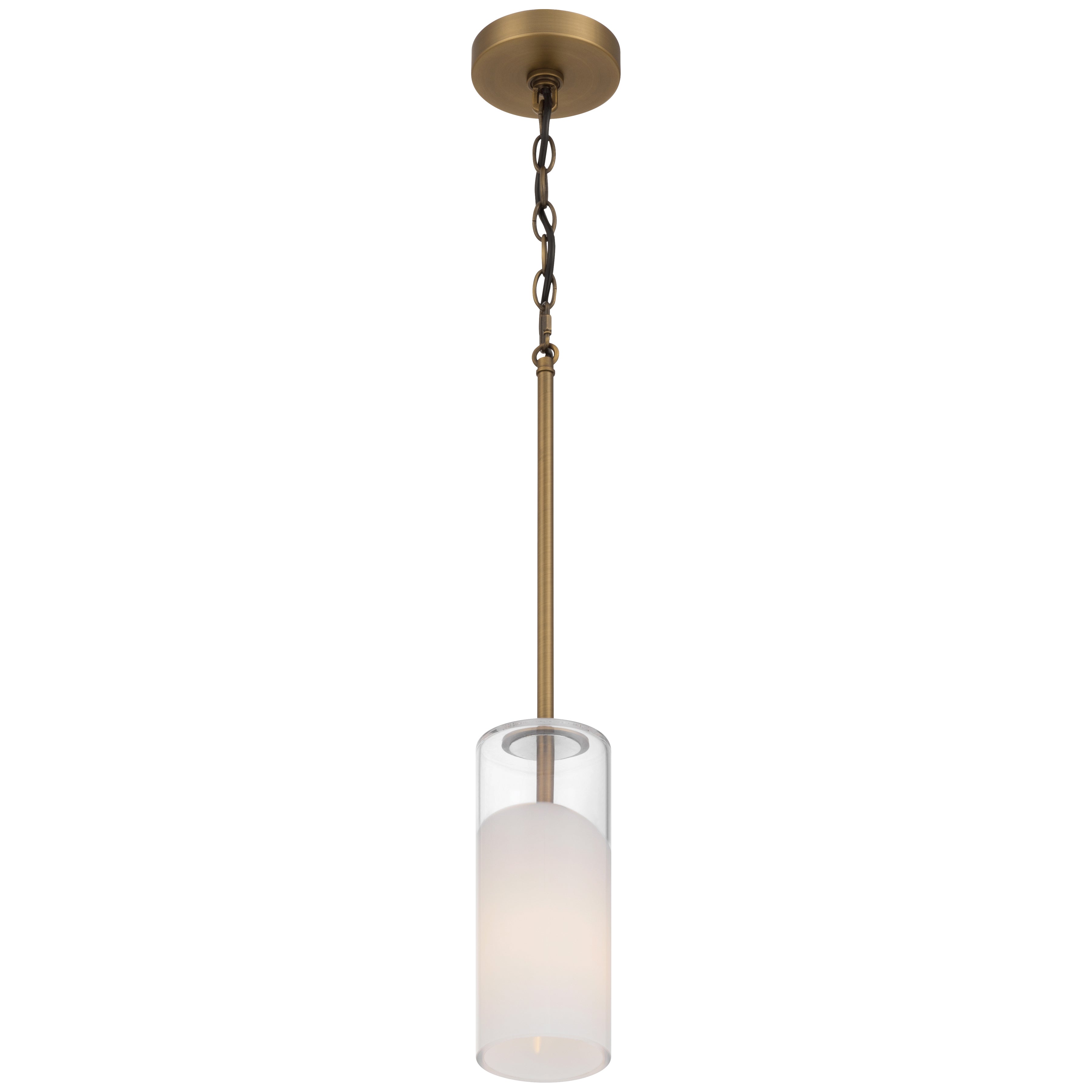Ole' 1 Light Pendant, Antique Brushed Brass
