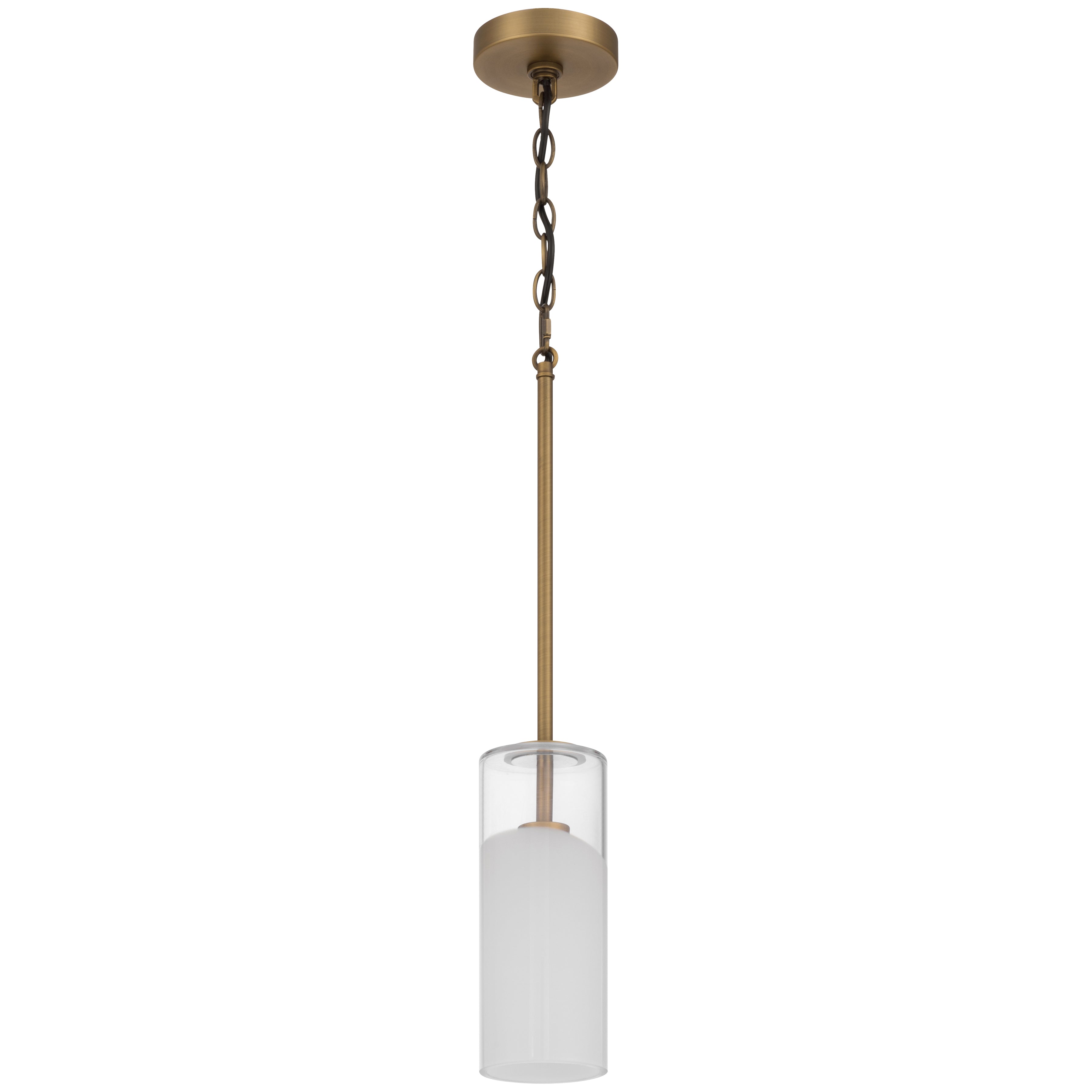 Ole' 1 Light Pendant, Antique Brushed Brass